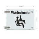 Fahnenschilder Wartezimmer Piktogramm und Text 6