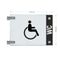 Fahnenschild Behindertengerechtes WC mit Balken, 2 Scheiben mit 9