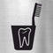 Piktogramm Zähne putzen aus Edelstahl Piktogramme WC Zähne putzen online-tuerschilder.com 70x70mm 