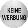 Piktogramm Keine Werbung aus Edelstahl