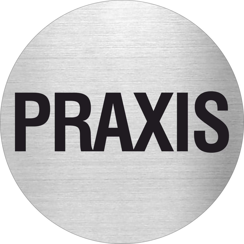 Piktogramm Praxis aus Edelstahl 1