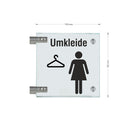 Fahnenschilder Umkleide Damen 16