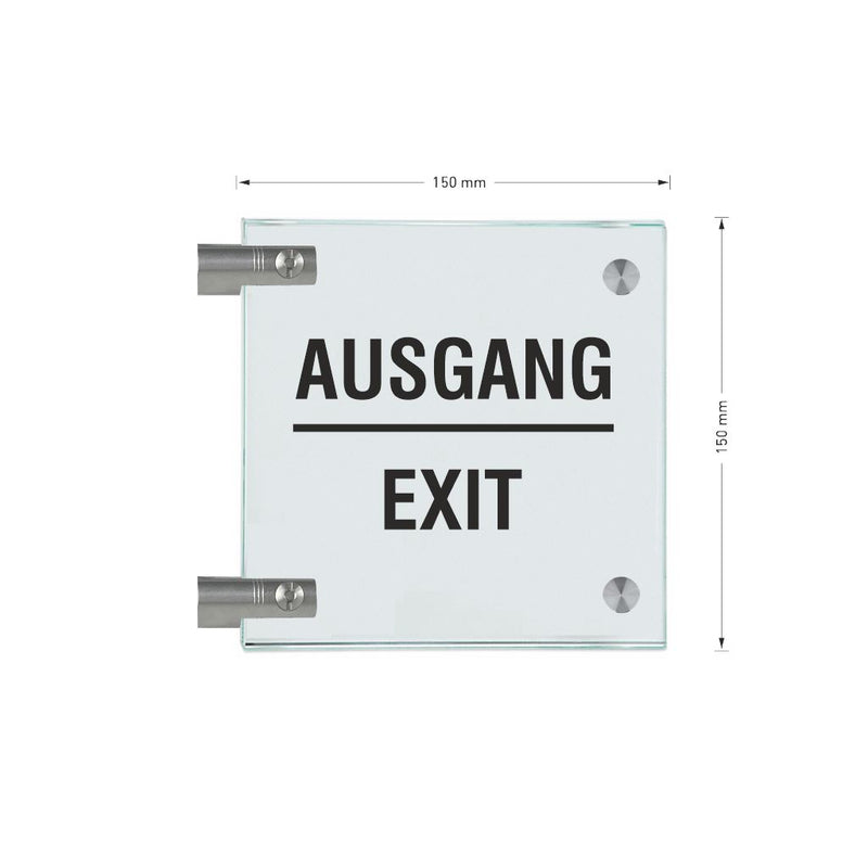 Fahnenschild Ausgang nur Text 6