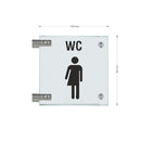 Fahnenschilder Gender WC Piktogramm und Text ,  mit 6