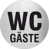 Piktogramm WC Gäste Edelstahl