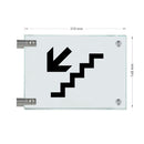 Fahnenschild Ausgang nur Piktogramm, 2 Scheiben mit Glasverbinder 6