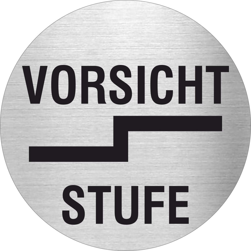 Piktogramme vorsicht stufe aus Edelstahl 1 