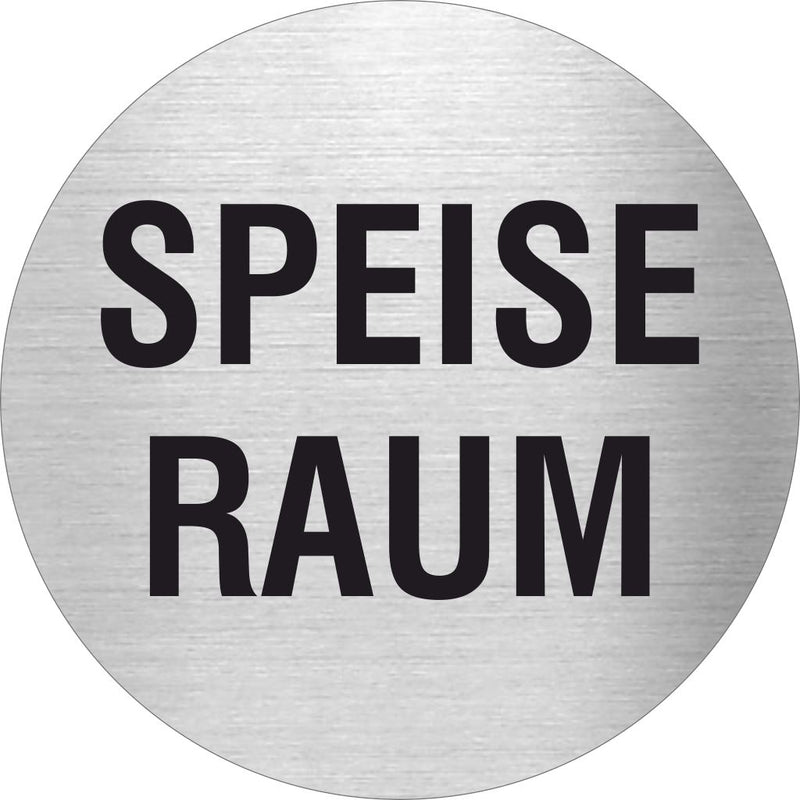 Piktogramme Speiseraum aus Edelstahl Piktogramme Speiseraum online-tuerschilder.com Ø 60mm 