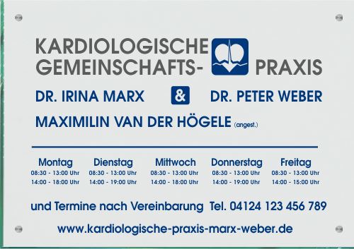 Praxisschild  Kardiologen 13