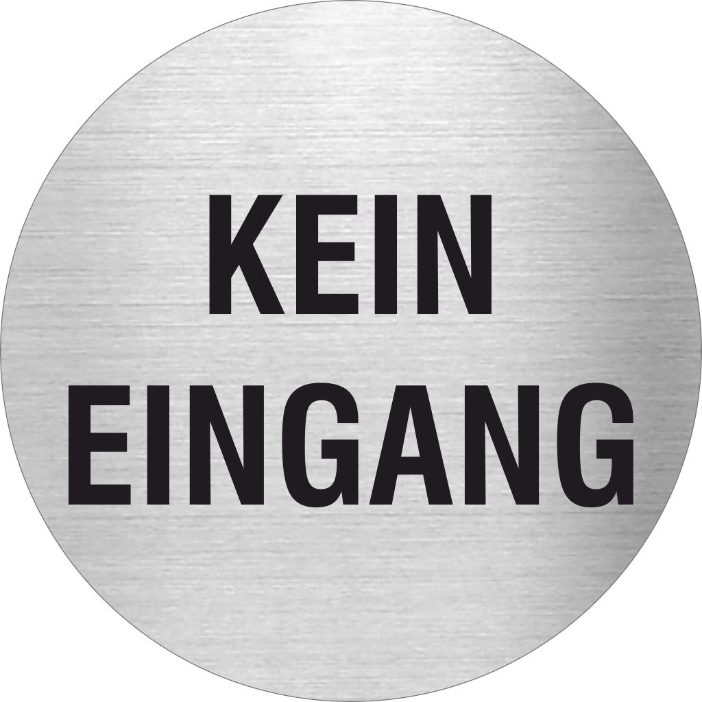 Piktogramme Kein Eingang aus Edelstahl Piktogramme Kein Eingang online-tuerschilder.com Ø 60mm 