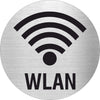Pikto WLAN mit Text Edelstahl