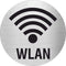 Piktogramme WLAN mit Text Edelstahl Piktogramme WLAN mit Text online-tuerschilder.com Ø 60mm 