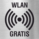 Piktogramme WLAN Gratis Edelstahl Piktogramme WLAN Gratis online-tuerschilder.com 70x70mm 