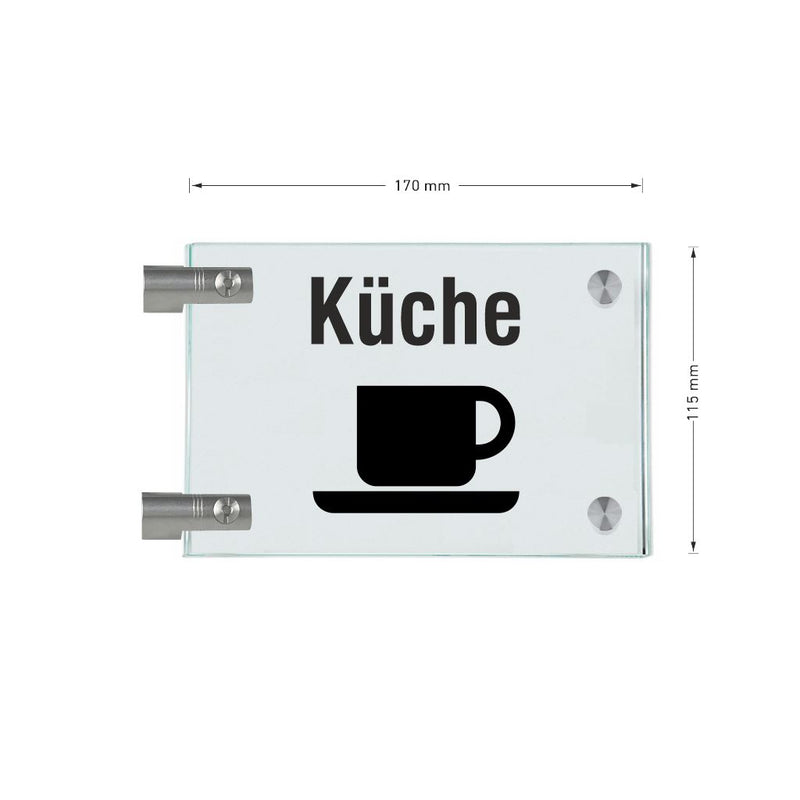 Fahnenschilder Piktogramm Küche und Text,  6