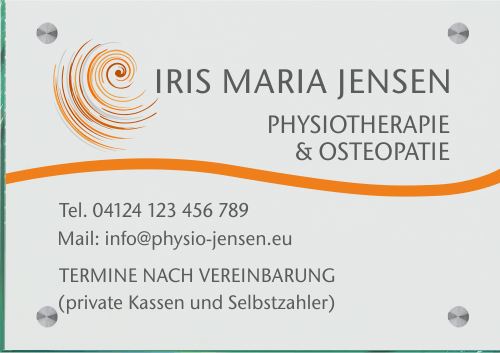 Praxisschild für Osteopatie 1