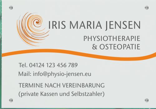 Praxisschild für Osteopatie 5