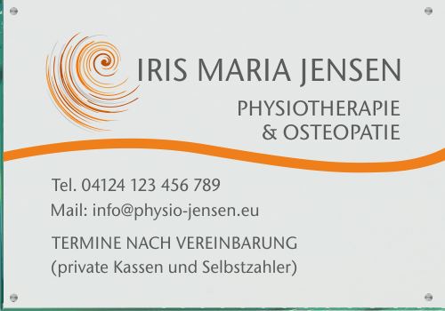Praxisschild für Osteopatie 6