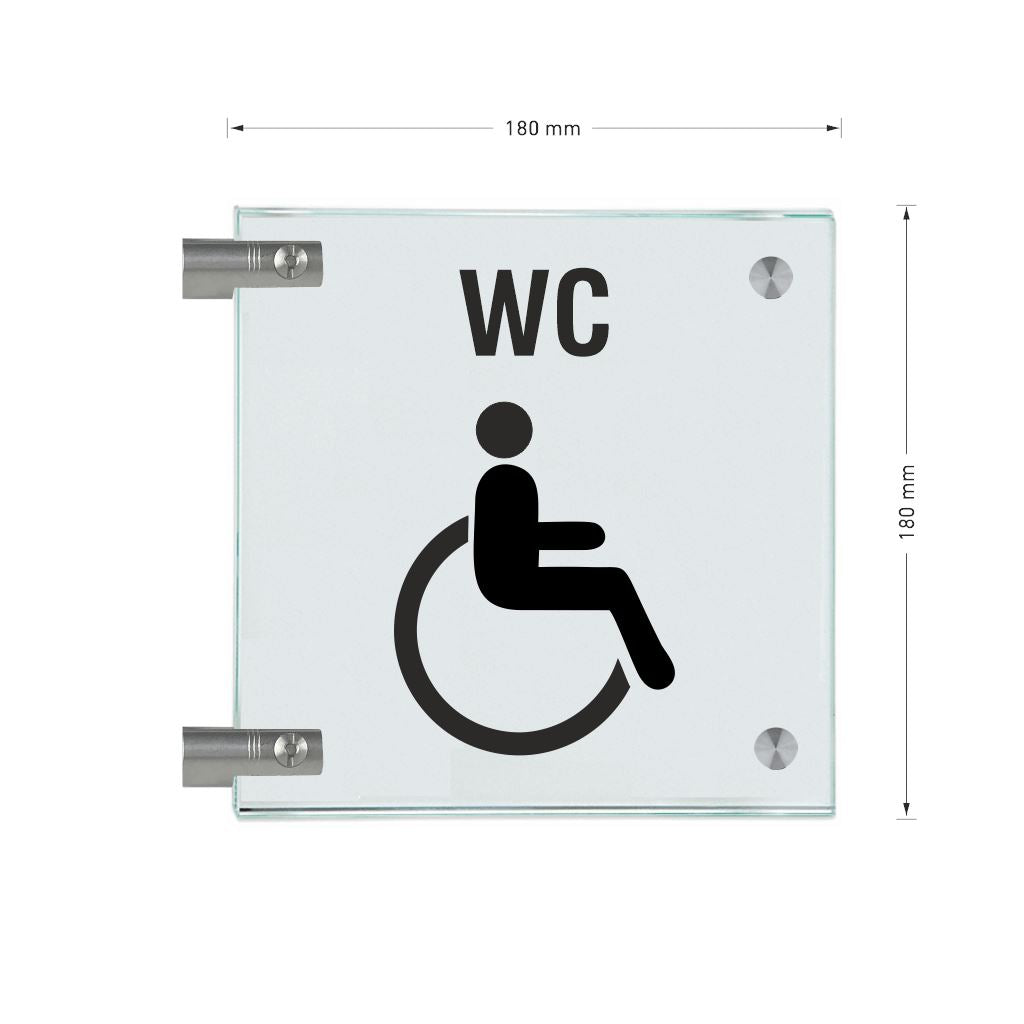 Fahnenschilder Behintertengerechtes WC 18