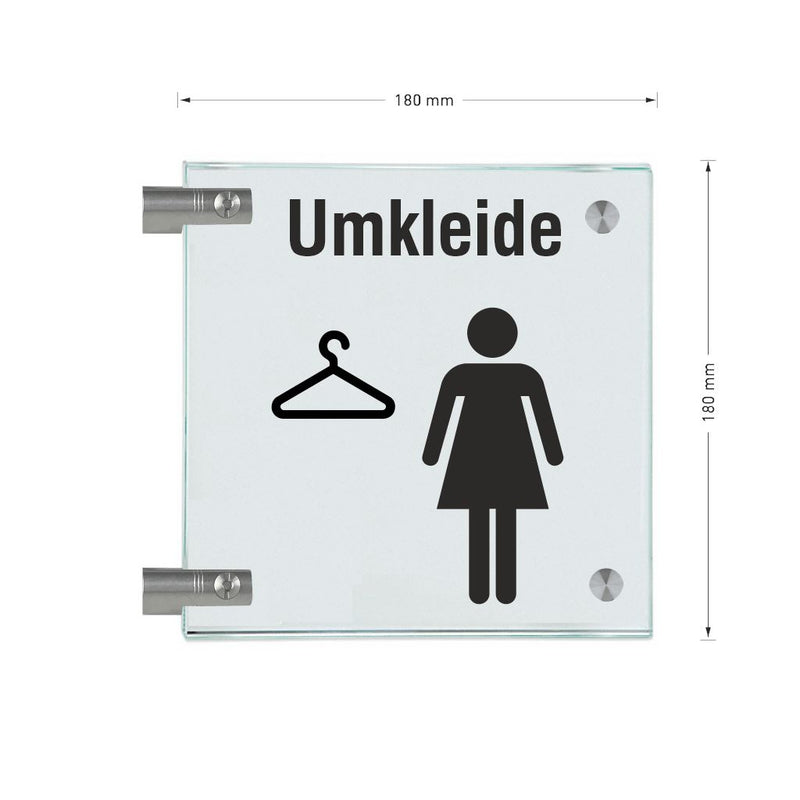 Fahnenschilder Umkleide Damen 17