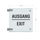 Fahnenschild Ausgang nur Text 8