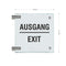 Fahnenschild Ausgang nur Text 8
