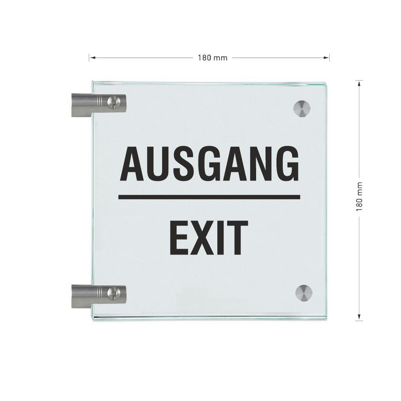 Fahnenschild Ausgang nur Text 8