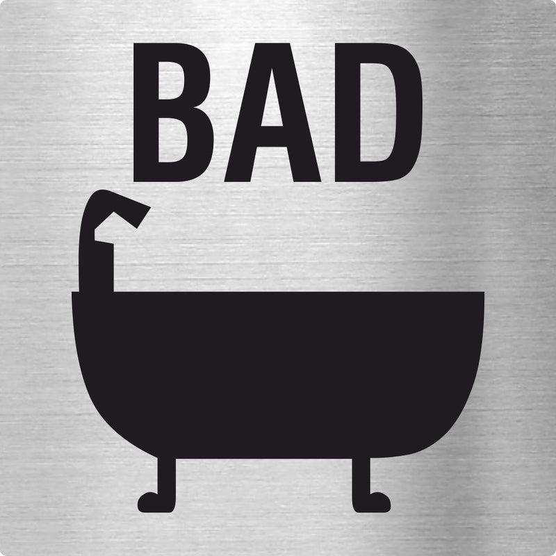 Piktogramme Edelstahl - Bad Pikto & Text Piktogramme Bad Pikto & Text 70x70mm 2