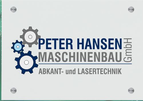 Firmenschild Maschinenbau - Wir gestalten Ihr Schild! Firmenschilder Glas und Edelstahl (A4) 