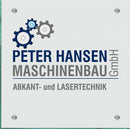 Firmenschild Maschinenbau - Wir gestalten Ihr Schild! Firmenschilder Glas und Edelstahl online-tuerschilder.com 300x300mm 
