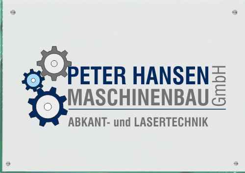 Firmenschild Maschinenbau - Wir gestalten Ihr Schild! Firmenschilder Glas und Edelstahl  (A2) 
