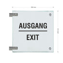 Fahnenschild Ausgang nur Text 9