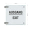Fahnenschild Ausgang nur Text 9