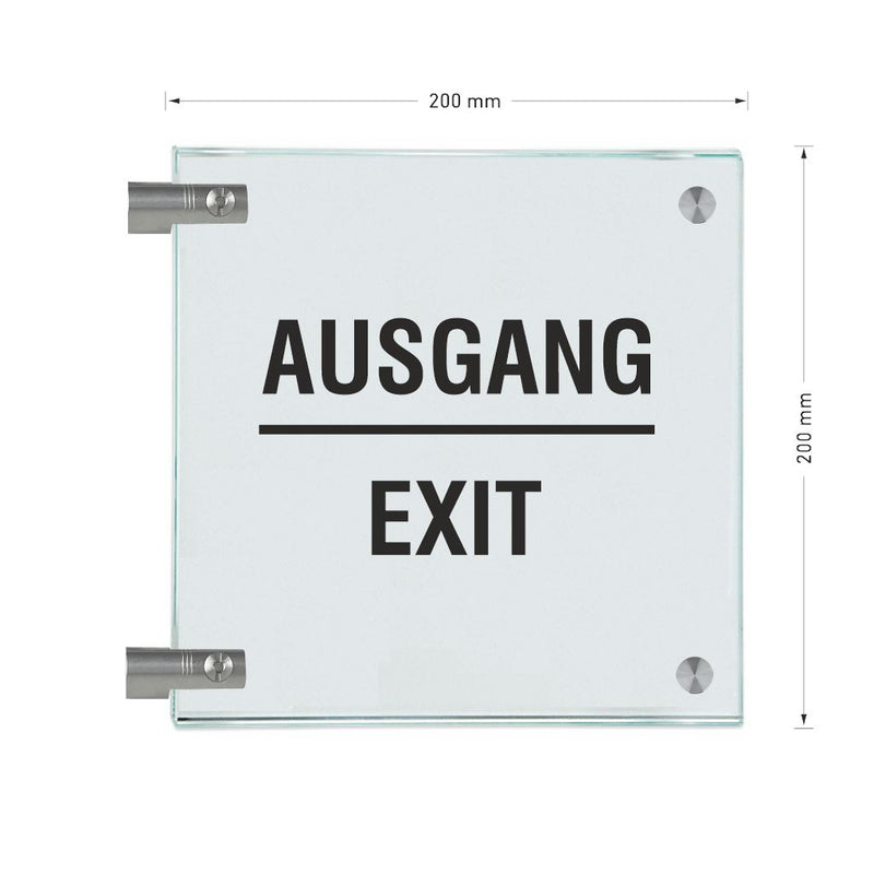 Fahnenschild Ausgang nur Text 9