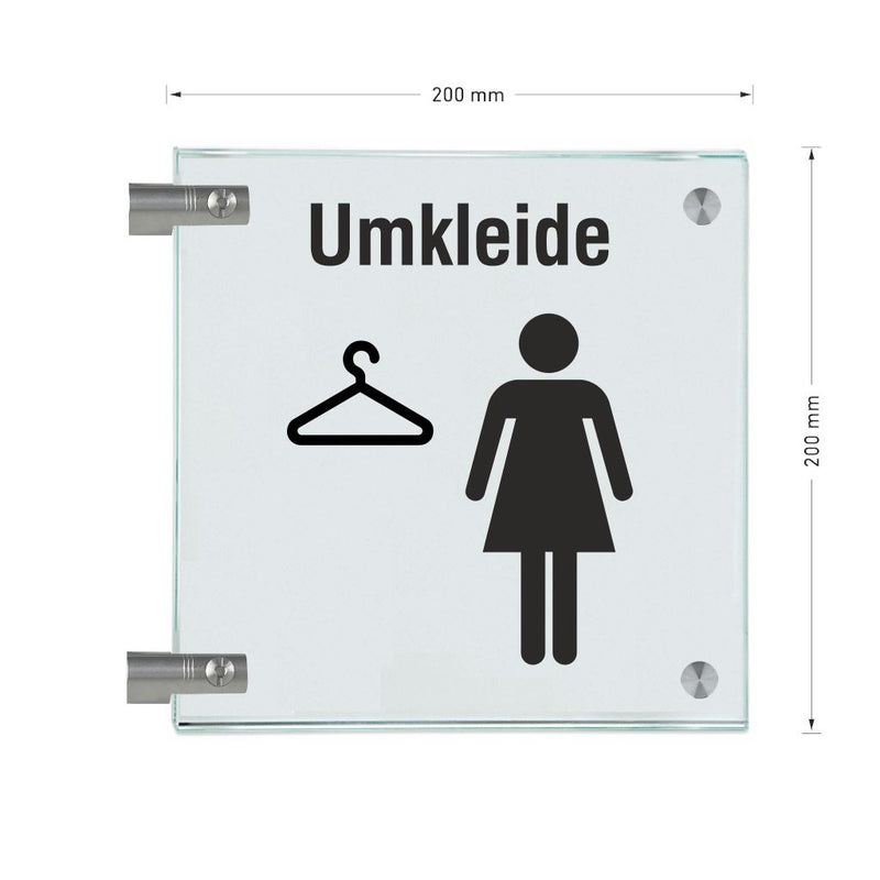 Fahnenschilder Umkleide Damen 18
