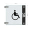Fahnenschild Behindertengerechtes WC mit Balken, 2 Scheiben mit 14