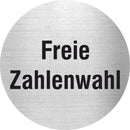 Piktogramm Freie Zahlenwahl Edelstahl Piktogramm Freie Zahlenwahl . Ø 60mm Ohne Vorabzug 