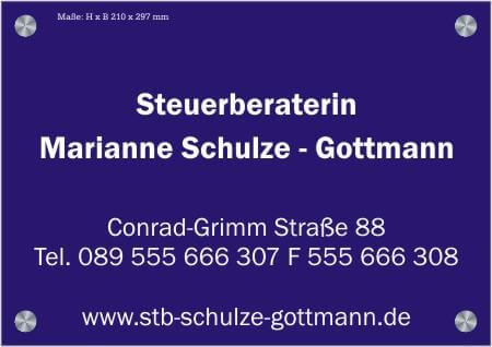 Firmenschild für Freiberufler - Wir gestalten Ihr Schild! Firmenschilder Glas und Edelstahl 1