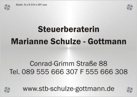 Firmenschild für Freiberufler - Wir gestalten Ihr Schild! Firmenschilder Glas und Edelstahl 