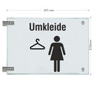 Fahnenschilder Umkleide Damen 19