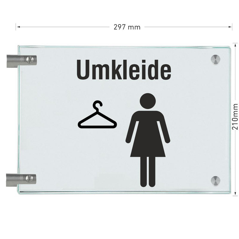 Fahnenschilder Umkleide Damen 19