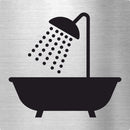 Piktogramme Edelstahl - Bad Piktogramme Bad online-tuerschilder.com 70x70mm 
