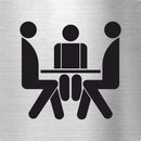 Piktogramm Besprechnung Edelstahl Piktogramme Besprechnung online-tuerschilder.com 70x70mm 