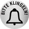 Piktogramme Bitte Klingeln Edelstahl Piktogramme Bitte Klingeln Online-Türschilder.com Ø 60mm 