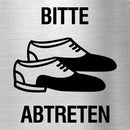 Piktogramm Bitte Schuhe abtreten Edelstahl Piktogramme Bitte Schuhe abteten 70x70mm 