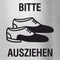 Piktogramm Bitte Schuhe ausziehen Edelstahl Piktogramme Bitte Schuhe ausziehen 70x70mm 