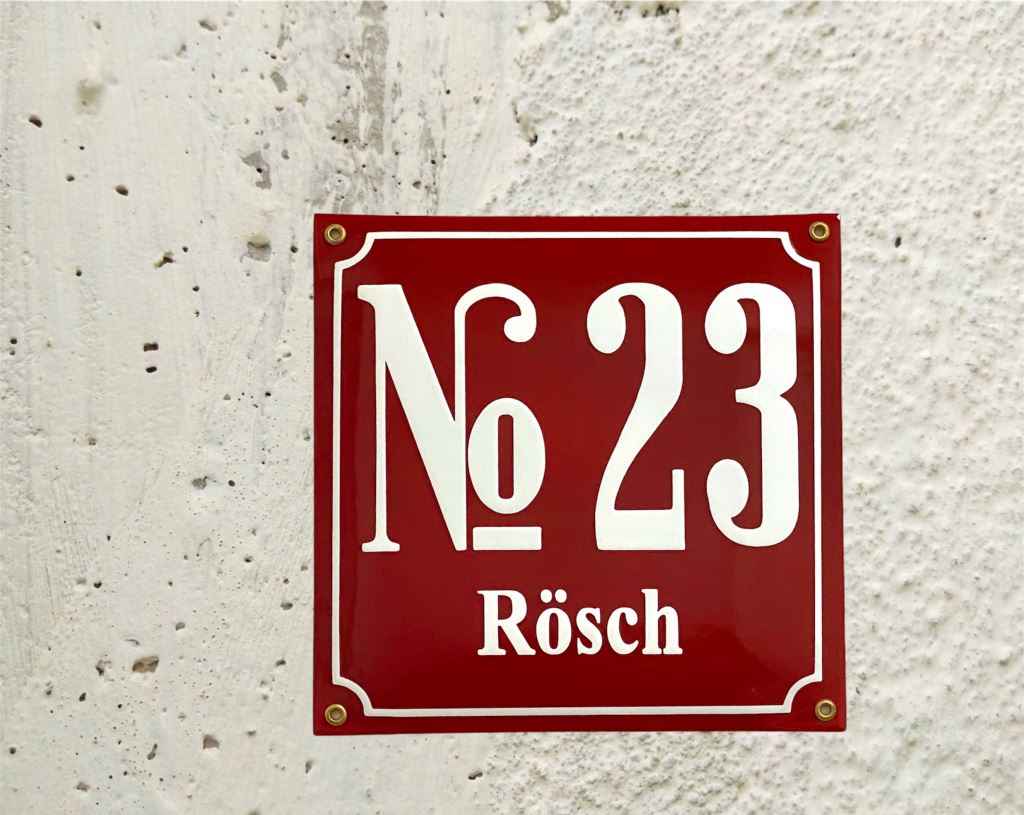 Emailleschilder Kombi - Hausnummer groß 2 13