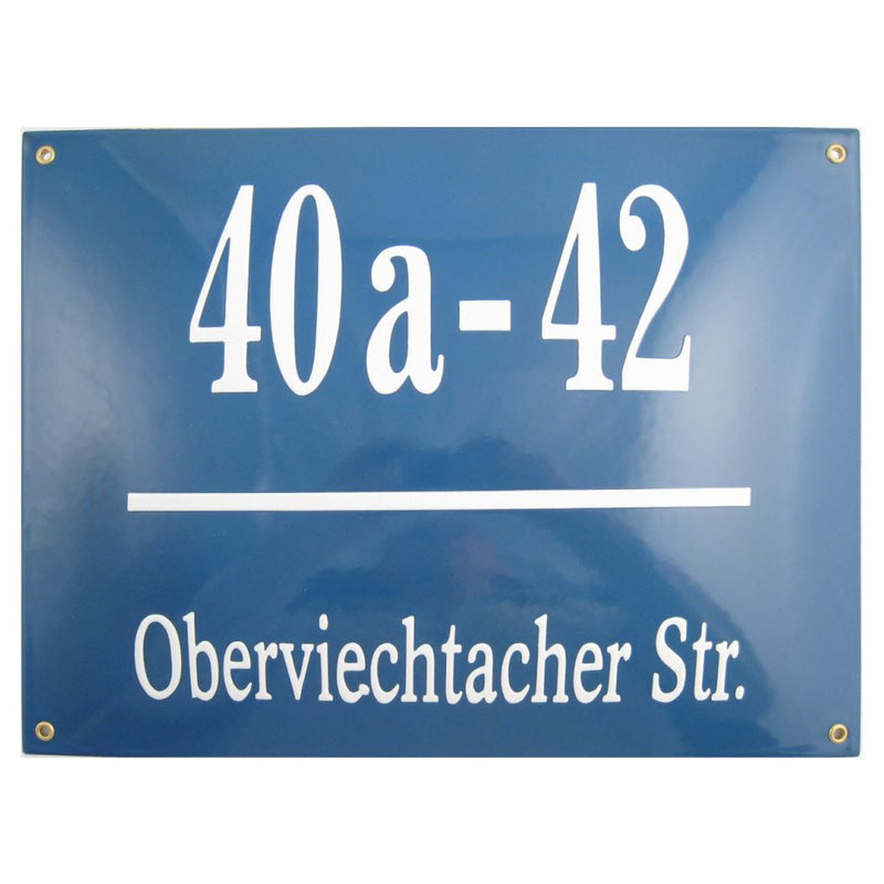 Emailleschilder Münchener Hausnummer groß 1