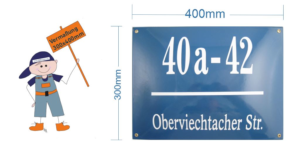 Emailleschilder Münchener Hausnummer groß 2