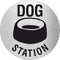 Piktogramm Dog Station Edelstahl Piktogramme Dog Station online-tuerschilder.com Ø 60mm 