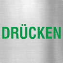 Piktogramme Drücken Grün Edelstahl Piktogramme Drücken Grün online-tuerschilder.com 70x70mm 